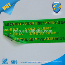 Security sealing tape for courier bag